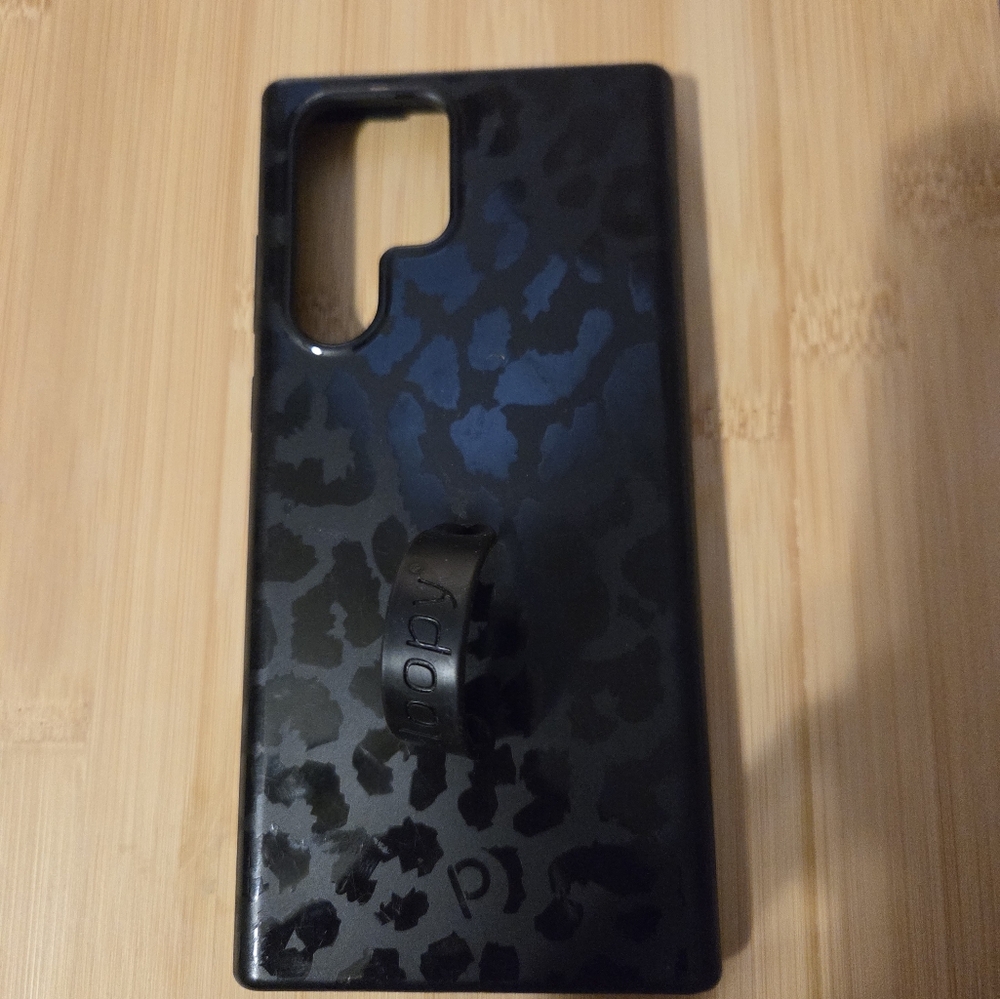 Samsung S22 Ultra Midnight Leopard Loopy Phone Case
